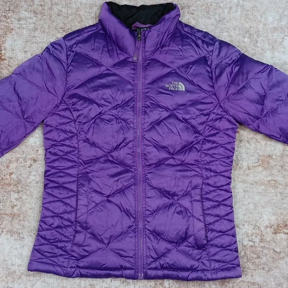 The North Face Purple Quilted 550 Down Puffer Jacket
